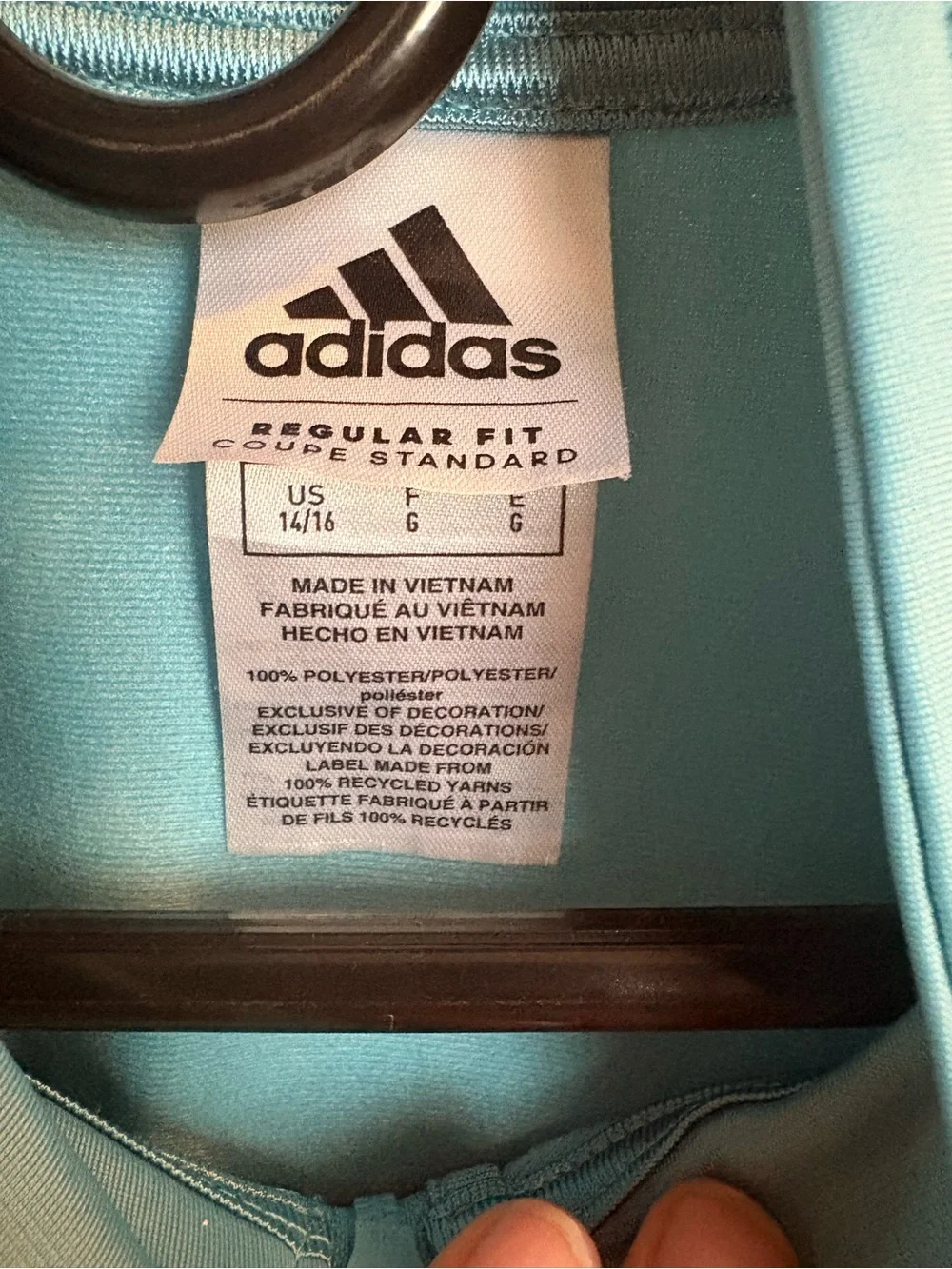 adidas Light Blue, Navy & White Full-Zip Track Jacket